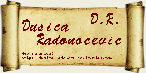 Dušica Radonoćević vizit kartica